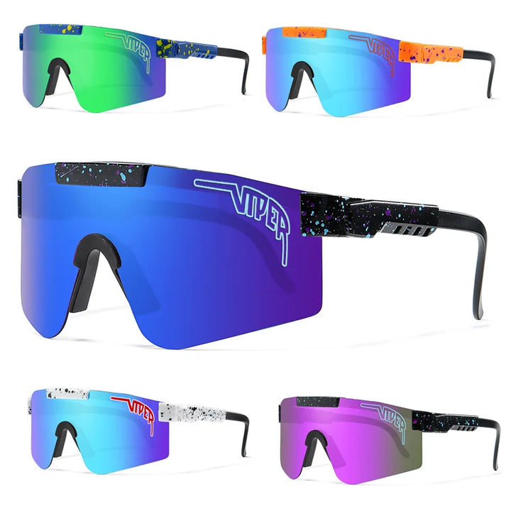 PIT VIPER Outdoor Sport Cycling Sunglasses - UV400 Protection Wide View Eyewear - Tactical Driving &amp; Racing Glasses for Men and Women