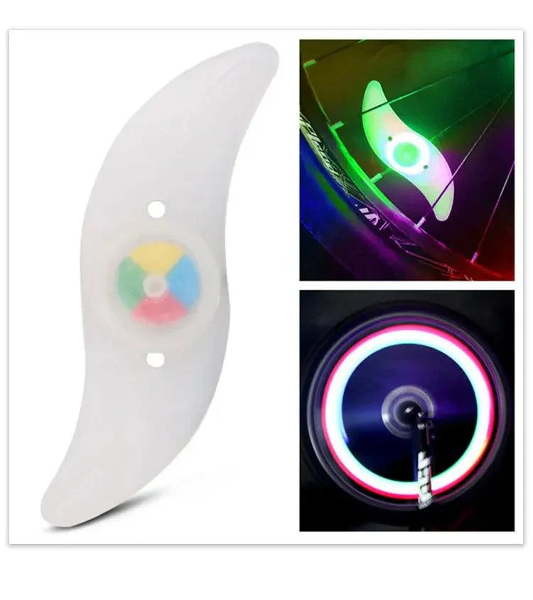 Colorful LED Bike Wheel Spoke Light - Waterproof Night Riding Safety Warning Lamp - Easy Install Neon Flash for MTB &amp; Road Bikes