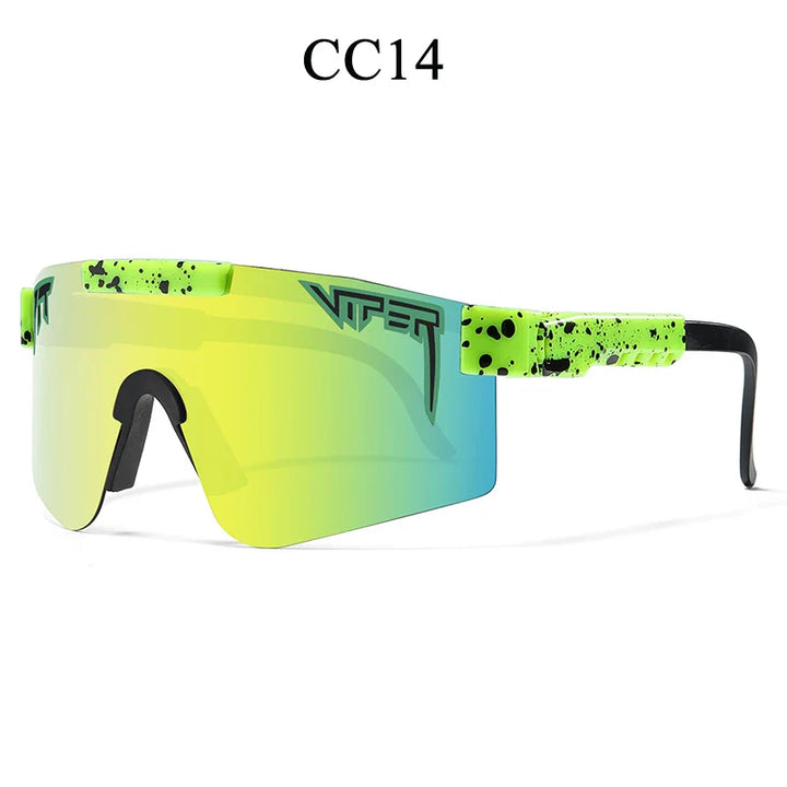 PIT VIPER Outdoor Sport Cycling Sunglasses - UV400 Protection Wide View Eyewear - Tactical Driving &amp; Racing Glasses for Men and Women