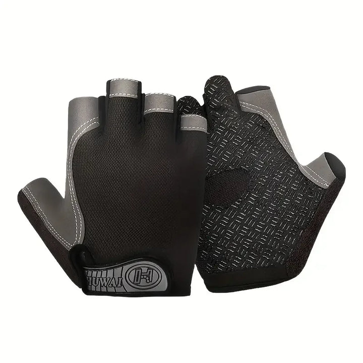 Unisex Half Finger Cycling Gloves - Non-Slip Shock-Absorbing Sports Mitts for Mountain Biking &amp; Climbing