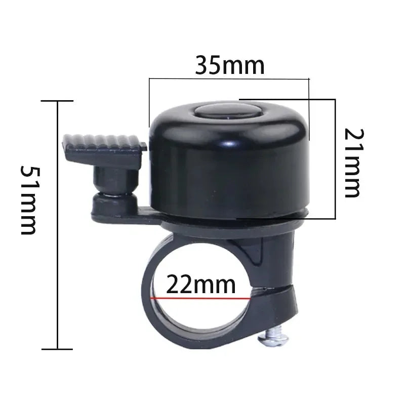 Universal Aluminum Alloy Bike Bell - Crisp Loud Silvery Sound - Anti-Rust Safety Horn for MTB, Road &amp; City Bikes (7 Vibrant Colors)