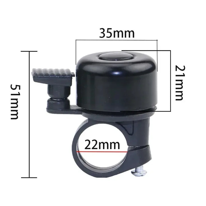 Universal Aluminum Alloy Bike Bell - Crisp Loud Silvery Sound - Anti-Rust Safety Horn for MTB, Road &amp; City Bikes (7 Vibrant Colors)