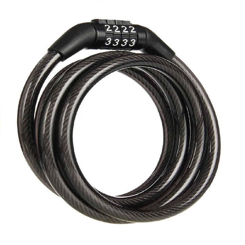 Anti-Theft Bicycle Lock - 4-Digit Password Security with 1-Meter Ultra-Strong Steel Cable
