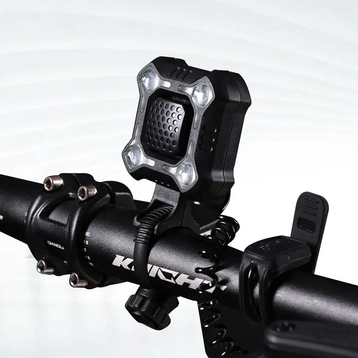 2-in-1 Bicycle Electric Horn &amp; Front Light - USB Rechargeable 120dB Loud Alarm - Waterproof LED Safety Lamp for E-Bike, Scooter &amp; MTB