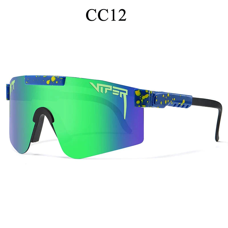 PIT VIPER Professional Cycling Sunglasses - UV400 Protection Shield - Impact Resistant PC Eyewear for Baseball, MTB &amp; Outdoor Sports