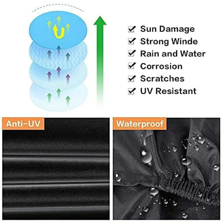 Waterproof Bicycle Cover - All-Weather Rain, Sun, UV &amp; Dust Protection - Windproof Outdoor Bike Storage