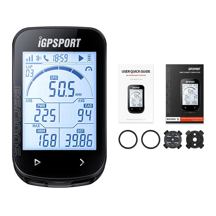 iGPSPORT BSC100S Smart GPS Bike Computer - 40H Battery Life, ANT+ &amp; Bluetooth Sync, Waterproof Cycling Speedometer
