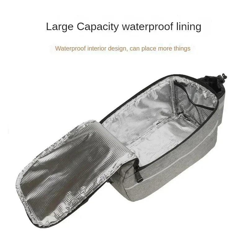 13L Bicycle Carrier Bag - Insulated Rear Rack Trunk Bag - Rainproof Pannier with Bottle Holder &amp; Shoulder Strap for Commuting &amp; Touring
