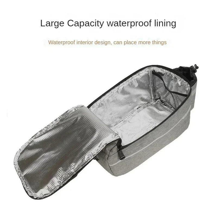 13L Bicycle Carrier Bag - Insulated Rear Rack Trunk Bag - Rainproof Pannier with Bottle Holder &amp; Shoulder Strap for Commuting &amp; Touring