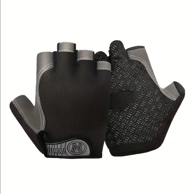Unisex Half Finger Cycling Gloves - Non-Slip Shock-Absorbing Sports Mitts for Mountain Biking &amp; Climbing