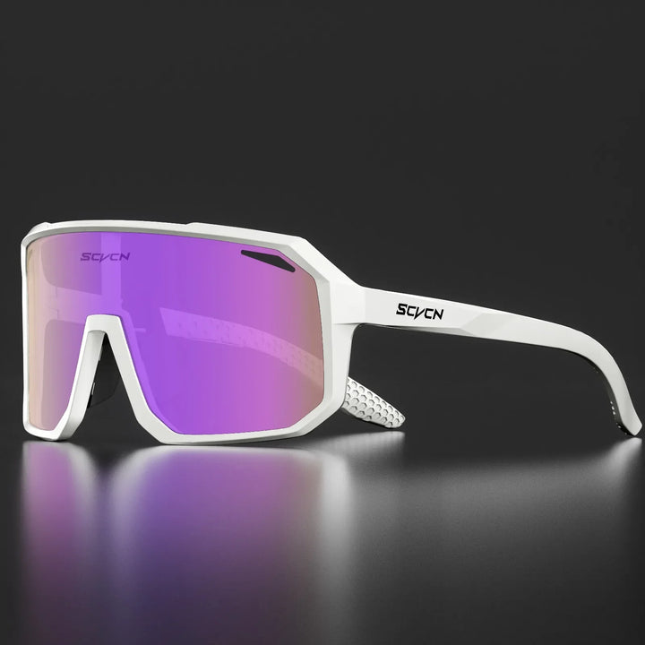SCVCN S62 Photochromic Cycling Sunglasses - Smart Color Change Lens - UV400 TR-90 Ultralight Eyewear for MTB &amp; Road Bike Racing