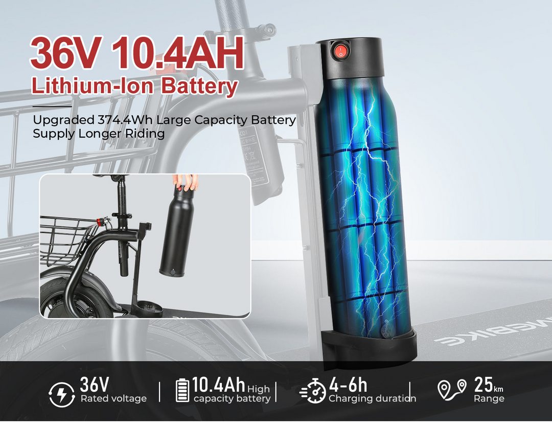 Samebike SM-C01 Foldable Electric Scooter with Seat and Colorful LCD Display