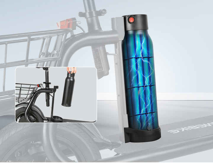 Samebike SM-C01 Foldable Electric Scooter with Seat and Colorful LCD Display
