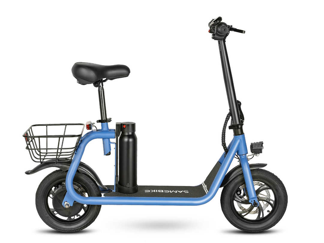 Samebike SM-C01 Foldable Electric Scooter with Seat and Colorful LCD Display
