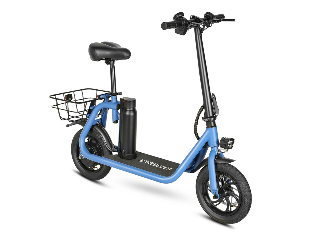 Samebike SM-C01 Foldable Electric Scooter with Seat and Colorful LCD Display
