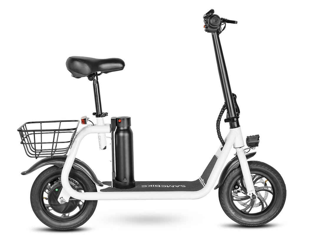 Samebike SM-C01 Foldable Electric Scooter with Seat and Colorful LCD Display