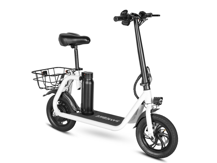Samebike SM-C01 Foldable Electric Scooter with Seat and Colorful LCD Display