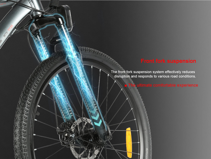 Samebike SY26-II Mountain Electric Bike with 7-Speed Rear Flywheel and Stable Drivetrain