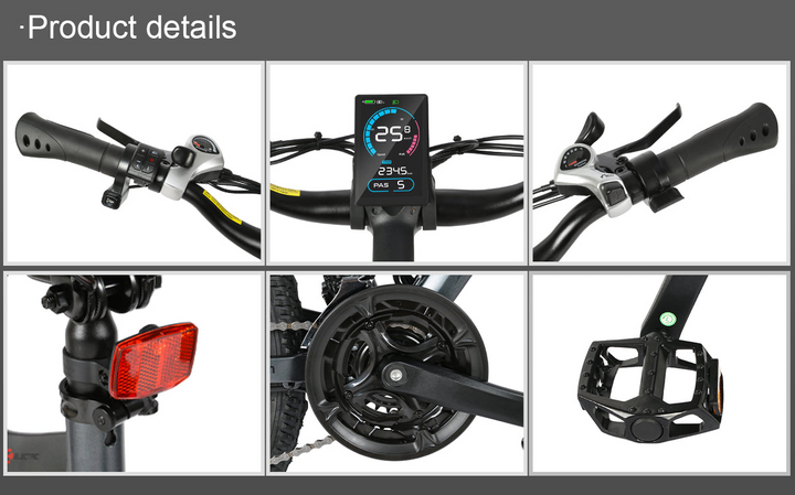 Samebike SY26-II Mountain Electric Bike with 7-Speed Rear Flywheel and Stable Drivetrain