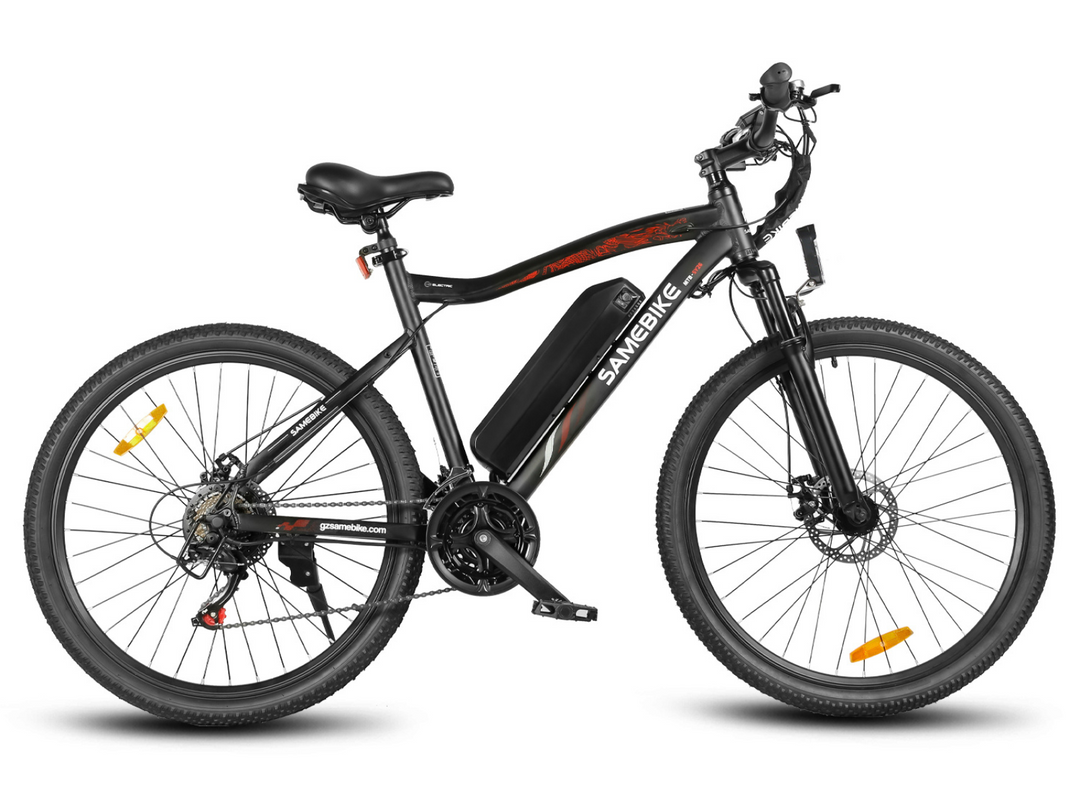 Samebike SY26-II Mountain Electric Bike with 7-Speed Rear Flywheel and Stable Drivetrain
