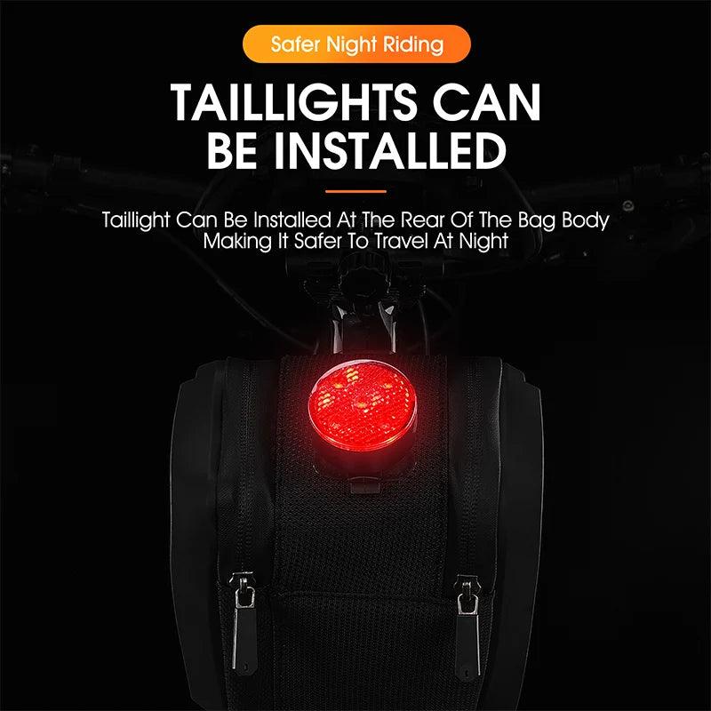 WEST BIKING 100% Waterproof Bicycle Saddle Bag - Seamless Weld Under Seat Storage - Reflective Rainproof MTB &amp; Road Bike Tool Pouch