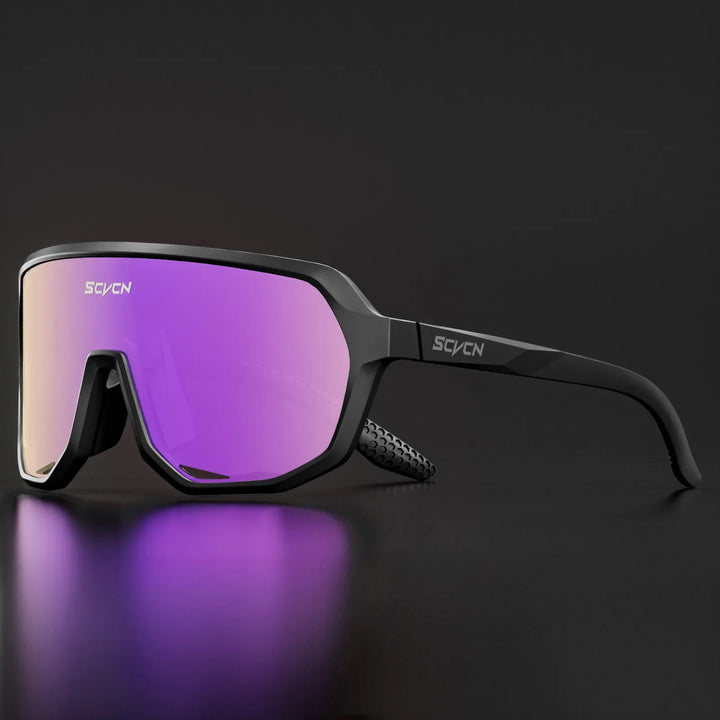 SCVCN S62 Photochromic Cycling Sunglasses - Smart Color Change Lens - UV400 TR-90 Ultralight Eyewear for MTB &amp; Road Bike Racing
