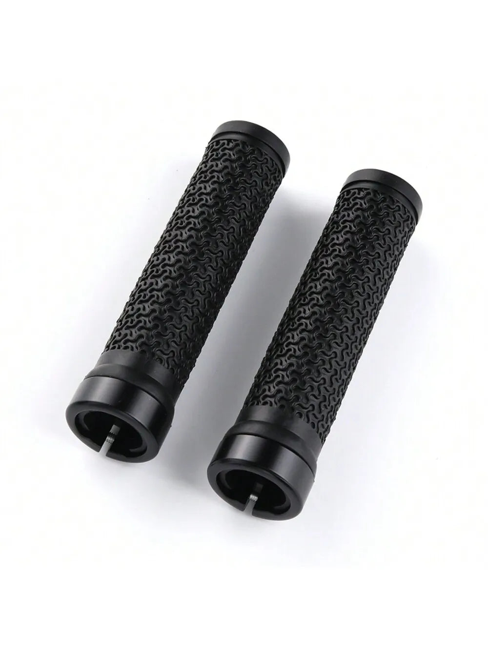 BKPTX MTB Handlebar Grips - Single-Sided Locking Aluminum Alloy Design - Non-Slip Soft Rubber Bike Grips for Mountain &amp; Road Bikes (13.5cm)