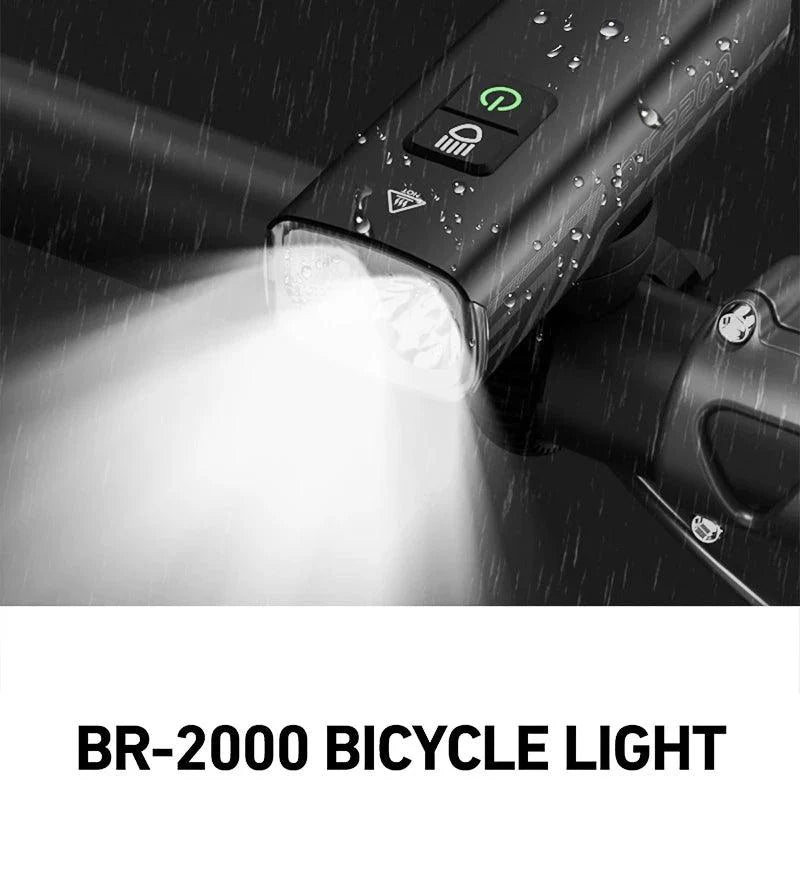 CYCLAMI Super Bright Bike Front Light - IPX6 Waterproof LED Headlight - Type-C Rechargeable Night Riding Safety Lamp for MTB &amp; Road