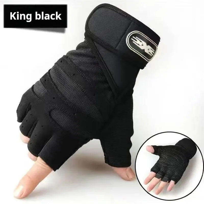 ebikesz Tactical Half Finger Sports Gloves - Anti-Slip &amp; Shockproof Mittens for Cycling, Mountaineering &amp; Fitness