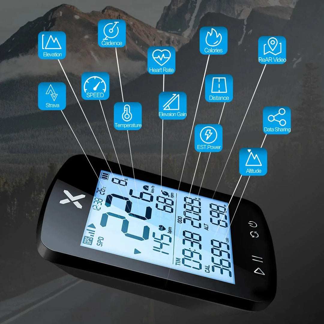 XOSS G+ G2 Smart GPS Bike Computer - 2nd Generation Wireless Cycling Speedometer with ANT+ &amp; Bluetooth for Strava Sync