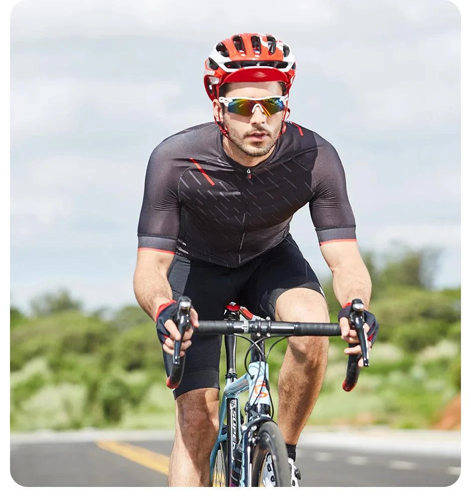 Professional Cycling Bib Shorts - 3D Padded Breathable Bicycle Tights - Shockproof Bretelle Bike Wear for Men &amp; Women