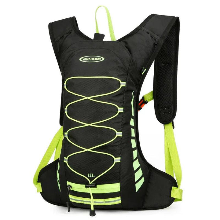 YIYUEQIANLI 12L Outdoor Cycling Backpack - Lightweight Waterproof Nylon Daypack - Reflective Sport Bag for Running, Hiking &amp; Camping