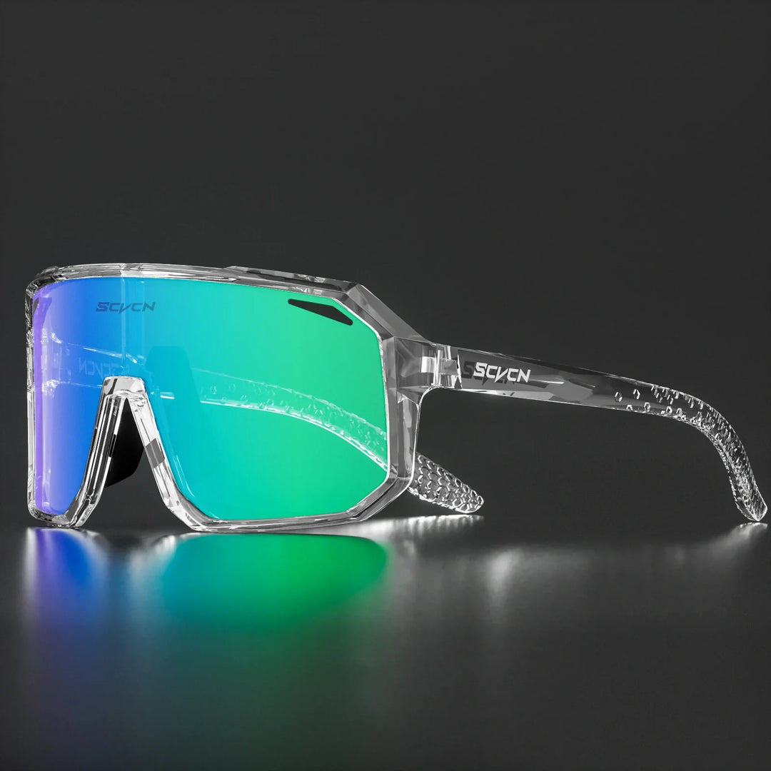 SCVCN Photochromic Cycling Sunglasses - Smart Color-Change Lens - UV400 TR-90 Ultralight Eyewear for MTB, Road Bike &amp; Running