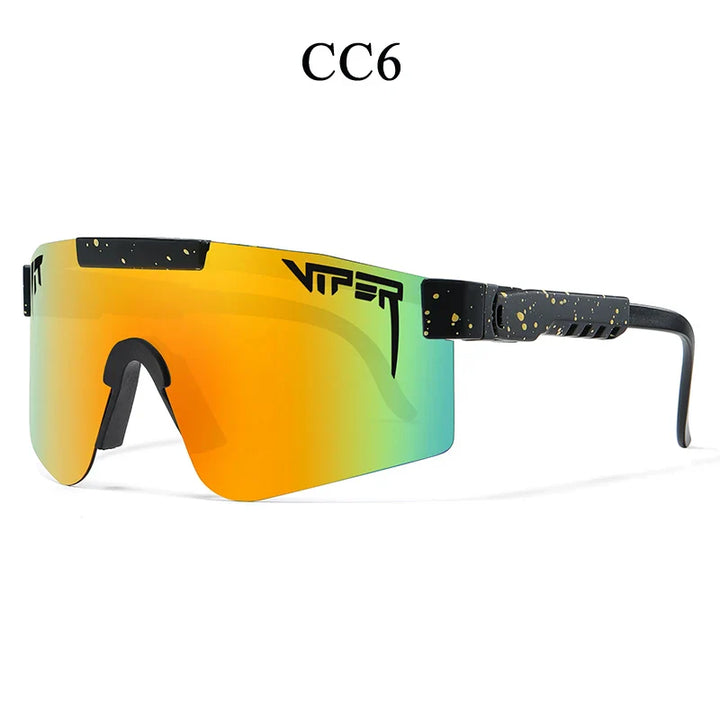 PIT VIPER Outdoor Sport Cycling Sunglasses - UV400 Protection Wide View Eyewear - Tactical Driving &amp; Racing Glasses for Men and Women