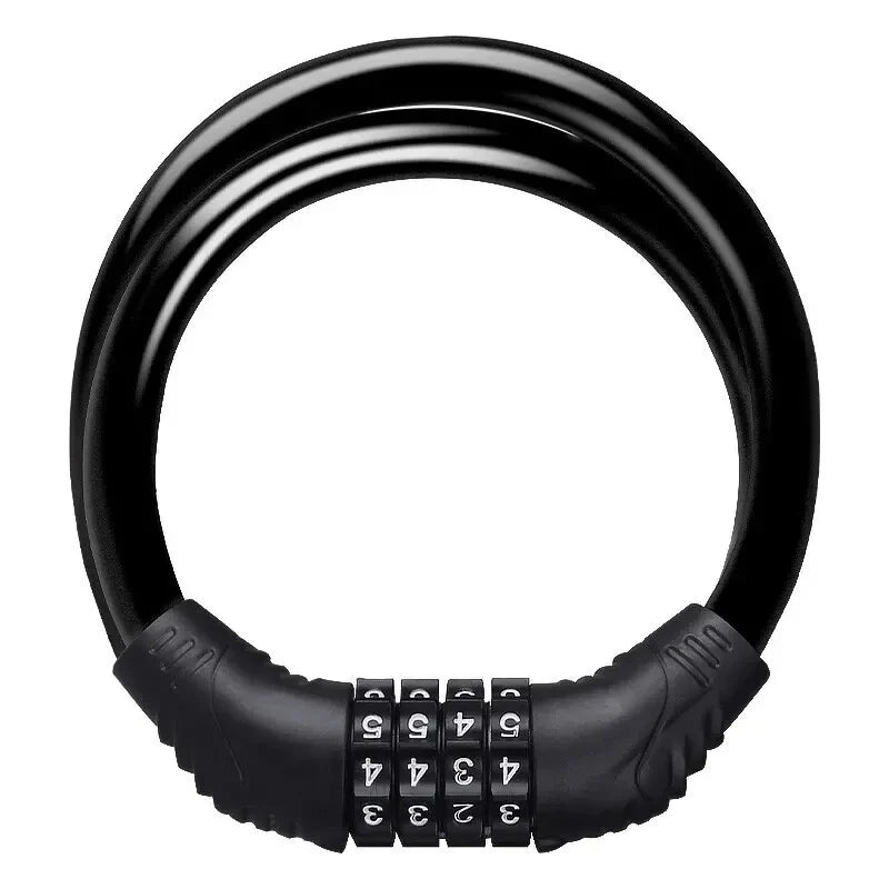 Portable 4-Digit Password Bike Lock - High-Security Resettable Combination Lock for MTB &amp; Road Bikes