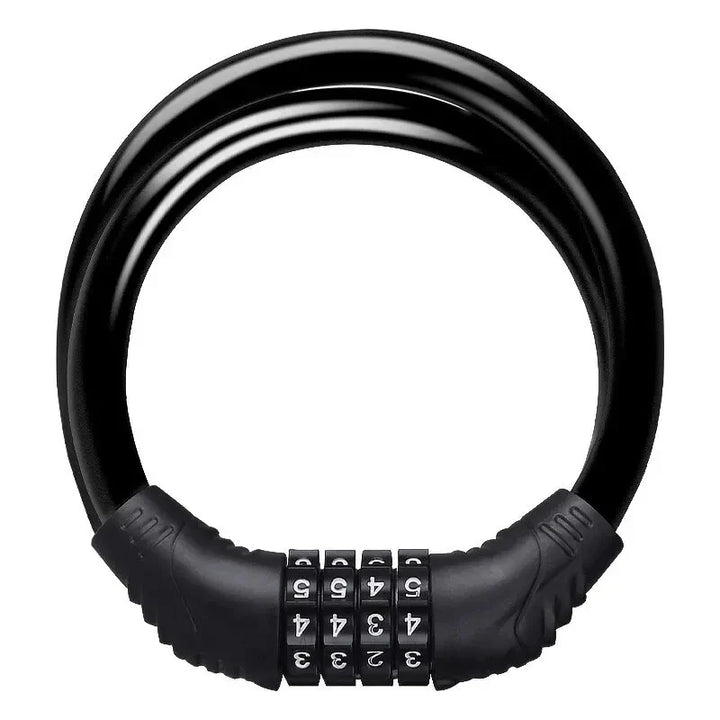 Portable 4-Digit Password Bike Lock - High-Security Resettable Combination Lock for MTB &amp; Road Bikes