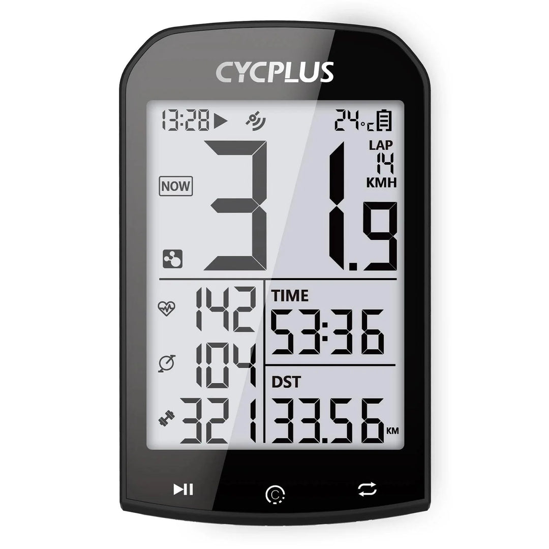 CYCPLUS M1 Smart GPS Bike Computer - 2.9-inch Huge Screen Wireless Speedometer with ANT+ &amp; Bluetooth for Strava Sync