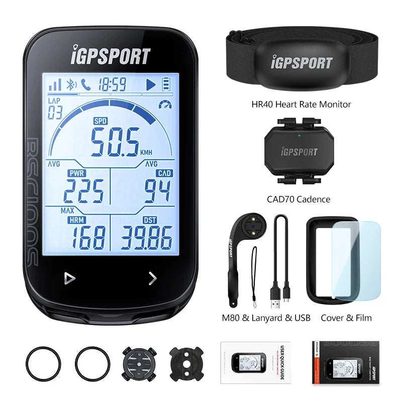 iGPSPORT BSC100S Smart GPS Bike Computer - 40H Battery Life, ANT+ &amp; Bluetooth Sync, Waterproof Cycling Speedometer