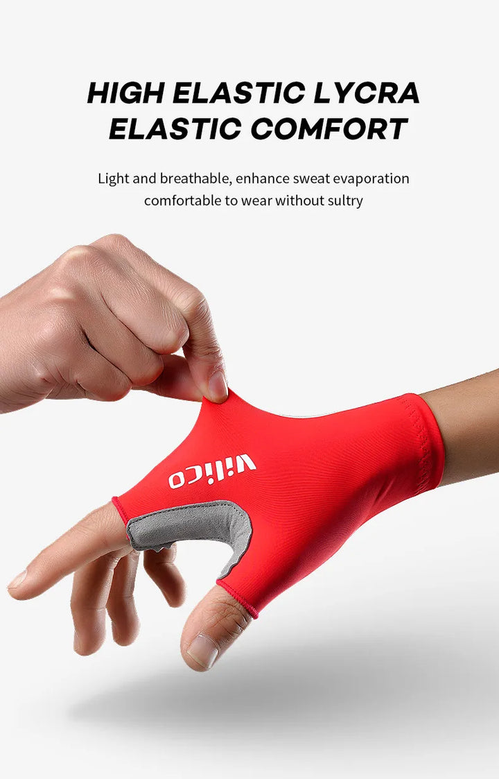 Aero Breaking Wind Cycling Gloves - Anti-Slip Half Finger Racing Mittens for Road Bike Speed