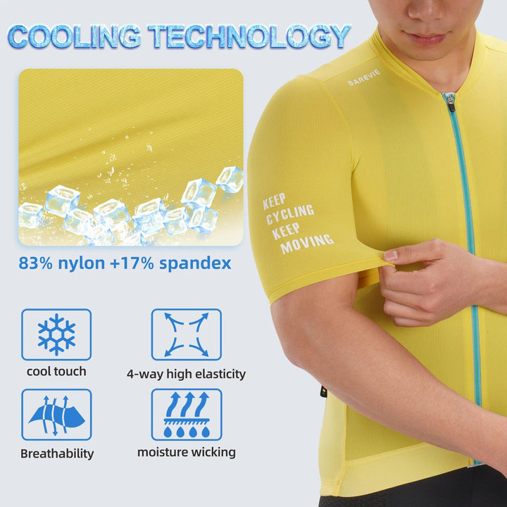 DAREVIE 2026 New Pro Cycling Jersey - Vividness Series Cooling Nylon Fabric - SPF50+ Anti-UV Slim Fit Bicycle Wear for Men &amp; Women