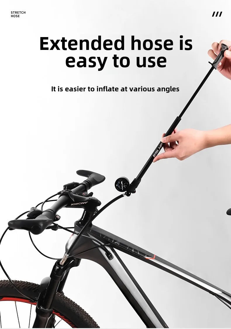 ESLNF 300PSI High-Pressure Shock Pump with Gauge for Fork &amp; Rear Suspension