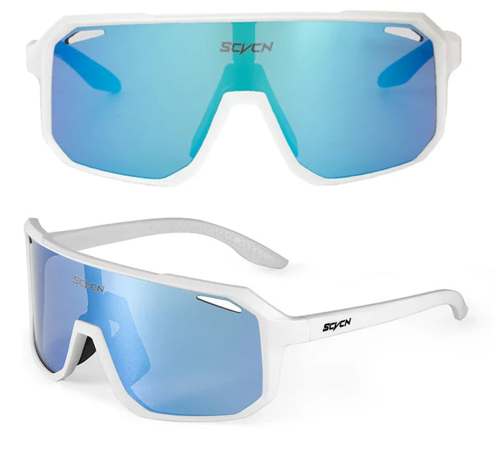 SCVCN Photochromic Cycling Sunglasses - Smart Color-Change Lens - UV400 TR-90 Ultralight Eyewear for MTB, Road Bike &amp; Running
