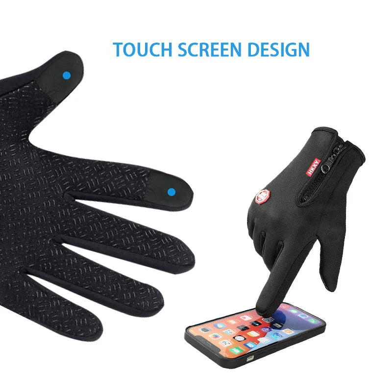 Winter Thermal Cycling Gloves for Men &amp; Women - Waterproof &amp; Windproof Full Finger Mittens - Sensitive Touchscreen Gear for E-Bike &amp; MTB (YD1301)