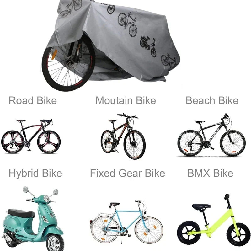 Universal Bicycle Rain Cover - Waterproof &amp; UV Protection Outdoor Bike Cover for MTB &amp; Road Bikes