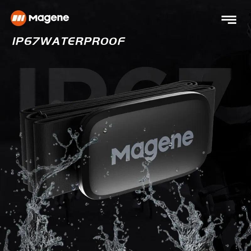 Magene H64 Heart Rate Monitor - Dual Mode ANT+ &amp; Bluetooth Smart Sensor - IP67 Waterproof Chest Strap for Cycling &amp; Running