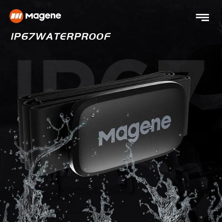 Magene H64 Heart Rate Monitor - Dual Mode ANT+ &amp; Bluetooth Smart Sensor - IP67 Waterproof Chest Strap for Cycling &amp; Running