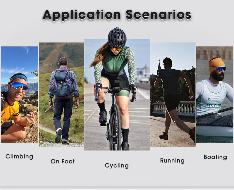 SCVCN Photochromic Cycling Sunglasses - Smart Color-Change Lens - UV400 TR-90 Ultralight Eyewear for MTB, Road Bike &amp; Running