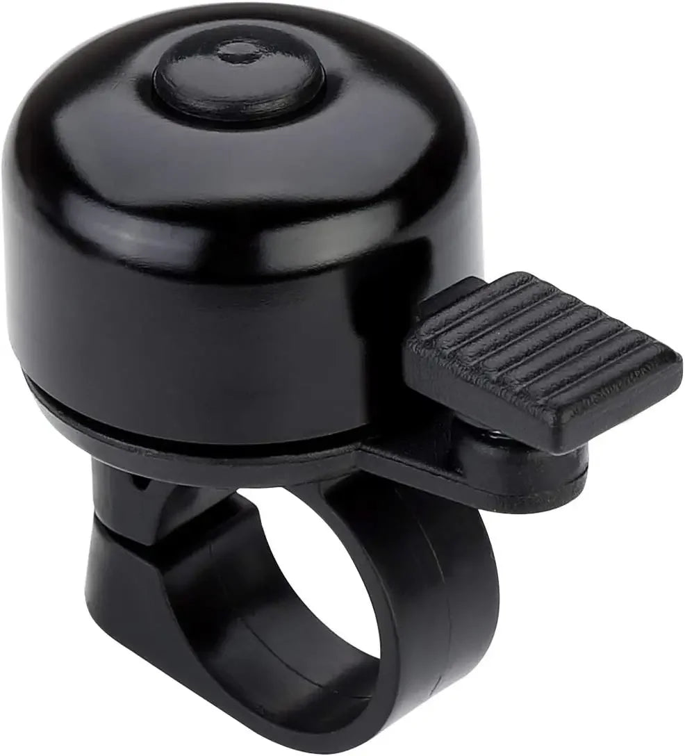 Compact Alloy Bike Bell - Loud Crisp Sound Safety Alarm for Mountain &amp; Road Bikes - Small Size