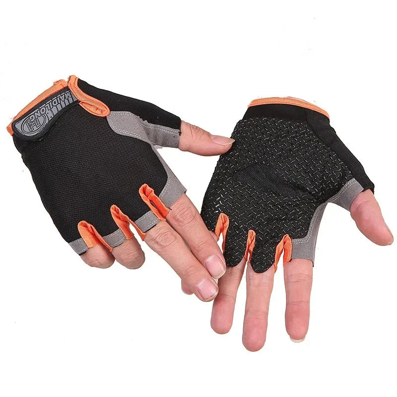 ebikesz Unisex Half Finger Cycling Gloves - Anti-Slip &amp; Anti-Sweat Breathable Mittens for MTB &amp; Road Bikes
