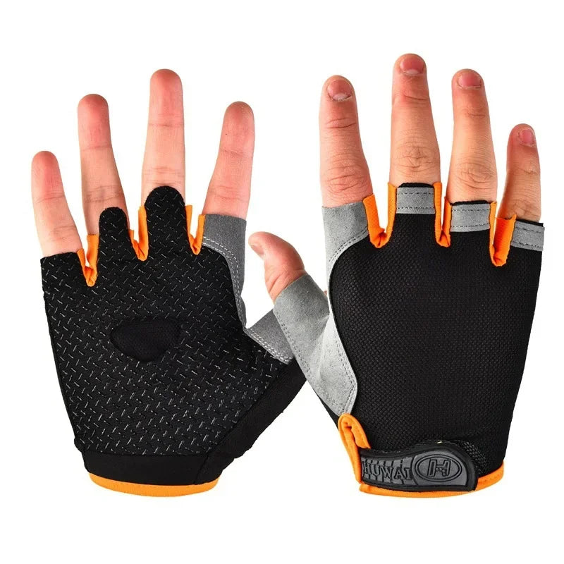 ebikesz Unisex Half Finger Cycling Gloves - Anti-Slip &amp; Anti-Sweat Breathable Mittens for MTB &amp; Road Bikes